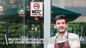 3Pcs No Smokin Sticker 10 x 7Inch No Smoking Signage Fade Resistant Waterproof