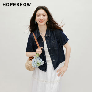 HOPESHOW | Stylish Skinny Denim Shirt Casual Short Jacket