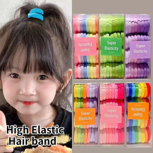 32 Pieces Colorful Seamless Childrens Hair Ring High Elastic Fashion Hair Rope Hair Accessories