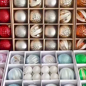 SG READY STOCK 44Pcs Christmas Balls ChristmasTree Christmas Decorations Hanging Xmas for Wedding Party Holiday Christmas Gift