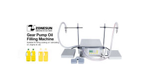 ZONESUN ZS-GP632 Double Nozzles Lubricating Edible Essential Oil Weighing Filling Machine Semi Auotomatic Gear Pump Oil Filler