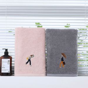 BOTTERYBARN ผ้าเช็ดตัว pure cotton embroidered bath towels รุ่นหนา 400 กรัม (Size: 70 x 140 cm.) - ราคา/ผืน