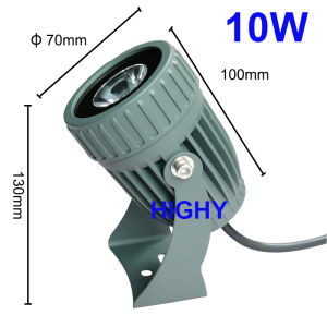 LED lawn light 10W LED Outdoor Waterproof One Beam Spotlight Beam Light Projection Wall Cleaning Brightening High Beam Spotlight Narrow Beam Roman Column Light Exterior