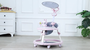 Baby Walker With Musical Toys And Adjustable Height Levels Foldable Baby Walker Anti-O Leg Multifunction Baby Walker