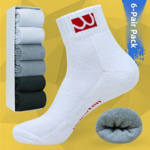 Thickened Towel Bottom Basketball Socks Mens Pure Cotton Mid-Calf Running Socks Womens Absorbent Loop Cotton Sports Socks