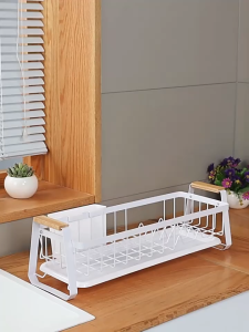 🔥OCT Nordic Dish Drying rack with Drainer Tray🔥Utensils Holder 🔥Space Saving🔥