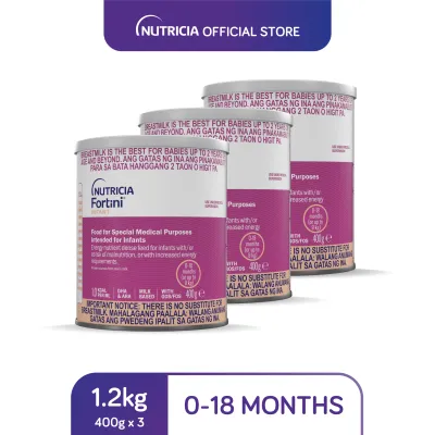 Fortini® Infant Formula Energy Nutrient Dense Infant Feed for 0-18 Months Old 1.2kg (400g x 3)