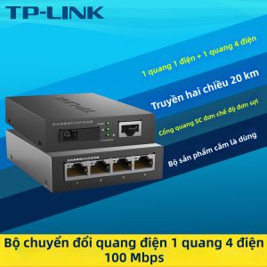TP-Link | Bi-directional 1 Optical 4 Electrical Fiber Transceiver 100M 20km