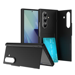 HIgh-end Busienss Invisible Insert Card Slot Case For Samsung Z Fold 8 Ultra Fold 7 5G Hinge Full-protect Alloy Lens Hard Cover