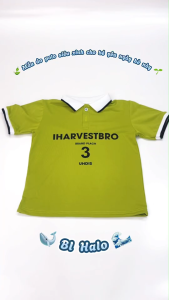 Áo Polo Bé Trai 8-38Kg (80-150cm) Bl Halo 2 Màu Vải Kim Cương Ô Thoáng Mát Áo Thun Cho Bé Trai Phong Cách Thể Thao AL14