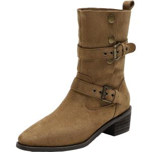 Josiny | Heeled Warm Lined Pointed Toe Short Boots