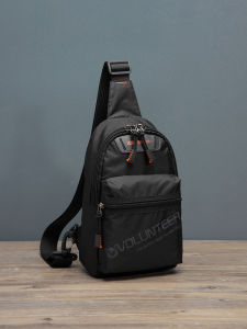 VOLUNTEER | Outdoor Oxford Cloth Mens Crossbody Bag Sports Canvas Single Shoulder Bag Casual Style Zipper Closure Multifunctional Chest Bag
