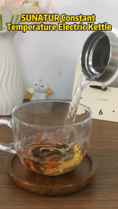 SUNATUR 400ml Electric Water Cup Portable Thermos Cup Smart Temperature mini kettles 316 stainless steel Travel cup