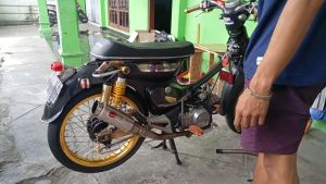 Knalpot Motor Supra Revo Jupiter Vega Blade Kharisma leher kolong