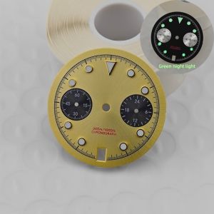 29.5mm Dial Compatible with VK64 Movement Green Luminous Dial Repair Tools High-Quality Watch Modification Parts