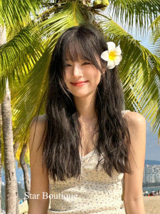 กิ๊บติดผมดอกไม้ไหปลาร้าชายหาดสำหรับผู้หญิง ดอกไม้เทียมสุดน่ารัก เครื่องประดับผมสำหรับถ่ายภาพ สไตล์ธรรมชาติ หวานๆ