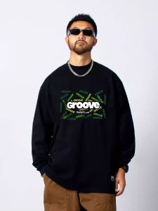 Áo Thun Cotton Dài Tay FunkyChoice Dành Cho Nam Dáng Rộng in Họa Tiết Mùa Xuân 2025 Thoáng Khí Thoải Mái Phong Cách Hip Hop