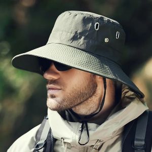 Sun Hat Men Wide Brim Waterproof UPF50+ UV Protection For Fishing Hiking Camping Outdoor Lightweight Breathable Bucket Hat