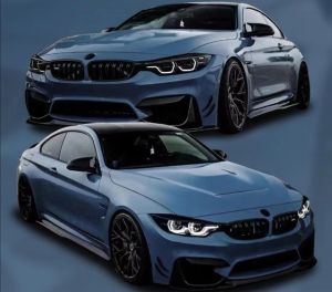 BMW 4 Series F32 F33 F36 2014-2020 ชุดป้องกันรอบตัวแบบใหญ่ ด้านหน้าและด้านหลัง ฝากระโปรง ฝาครอบเครื่องยนต์ ปิดกันลม ชิ้นส่วนรถยนต์