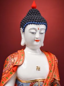 Dai Yutang Colorful Sakyamuni Buddha Lin Jianping Thailand Buddha Buddha Buddha Statue Offering Home Ceramic Home Decoration