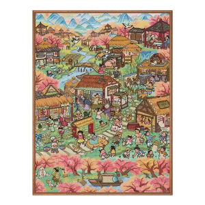 500/1000/1200/2000PCS Jigsaw Puzzle Beautiful Pastoral Scene With Cute Animals For Adults Perfect For Quiet Evening Activity