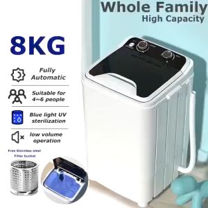 Washing Machine 8KG Semi-automatic Mini Washing Machine With Blue Light Sterilization