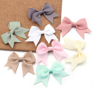 20pcs/lot 4x6cm Satin Ribbon Bows Cute Colourful Dacron Bowknot Bow Flower For DIY Craft Clothing Decoration Accessories