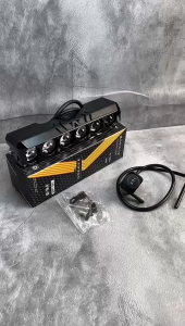 PAKET LAMPU SOROT LED SQL 6 MATA PREMIUM SUPER TERANG 18 WATT 12-80 VOLT ARUS DC LAMPU SQL 5 LED FOGLAMP SQL 6 LED Lampu Tembak LED Laser SQL 6 Mata Full Besi Premium Kuning-Putih + Saklar Lampu Tembak Lampu Biled Spion Moscow On Off On Breket Lubang kiri