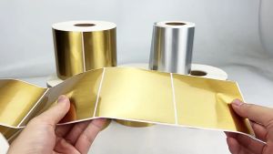 1000pcs Label Barcode Emas Tahan Air Printer Label Sticker Pet