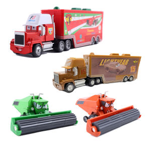 Takara Tomy | Pixar Cars Harvester Soil F1 Container Truck Alloy Model Cars 1/55 Ratio Die Casting Truck Ornaments Toys Birthday Gifts