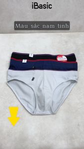 Combo 3 quần lót nam iBasic brief lưng thun poly trơn PANM118