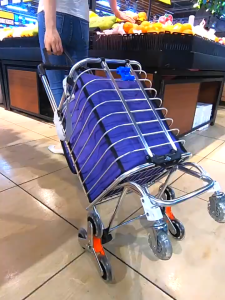 NestNest Home|Foldable Shopping Trolley Lightweight Pull Cart For Climbing Stairs 8 Wheel Cargo Trolley Cart