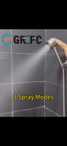 GRIPO Premium 304 Stainless Thors High-Pressured 3 Spray Modes Shower Head GP165R