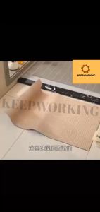 KEEPWORKING Premium Absorbent Bath Mat with Anti-Slip and Quick-Dry Feature - Water-Resistant PVC Bathroom Rug
