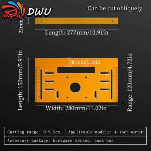 Punch-Free Cutting Machine Base Plate Adjustable Saw Seat Workbench Accessories Suitable for 4-Inch Cutting Machine