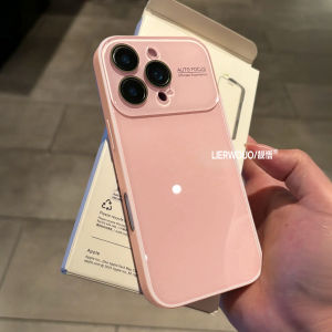 LIANGWU | Ốp Lưng Điện Thoại Chất Liệu Kính Cảm Giác Lạnh cho iPhone Màn Hình Lớn Màu Đơn Giản