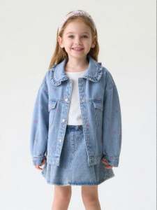 Marc&Janie | Floral Lace Cotton Denim Jacket