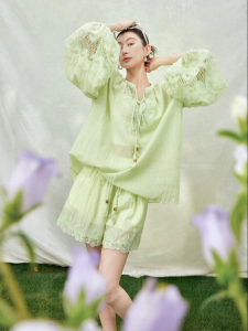 SUSHE | Lace Voile Set for Women with Lacy Hollowed Out Design