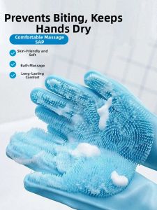 VOA | Pet Bathing Gloves for Cats and Dogs Scratch Proof