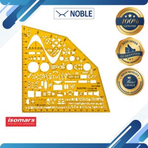 Isomars Electro Template #6038 - 285 electrical symbols and shapes (15.4cm)