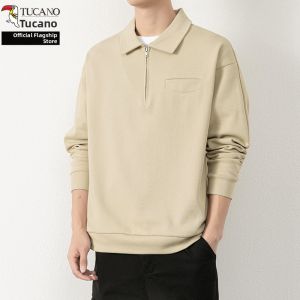 TUCANO | Stylish Casual American Style Half-Zip Long Sleeve Sweatshirt