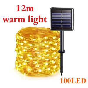 Solar String Lights Outdoor Waterproof Fairy Lights with 8 Modes&Timer Solar Powered Garden Lights for Christmas Tree Patio Wedd