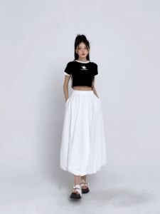 🌟CORE🌟dresses women new style 2025 Summer High-end Skirt Elastic High Waist A-line Long Skirt Women Spicy Girl Bud Skirt