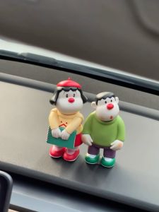 ตุ๊กตาหนูน้ำหนักเบาระบายความเครียด ตกแต่งรถยนต์ หัวเบี้ยว หน้ารูป ตกแต่งโต๊ะทำงาน วัสดุอื่นๆ