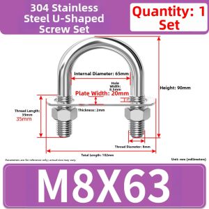JINJUNTAI | Stainless Steel Extended U Bolt Fixing Clamp