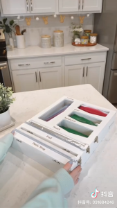 Elegant Bamboo Kitchen Storage Organizer with Multi-Compartment Wooden Storage Box