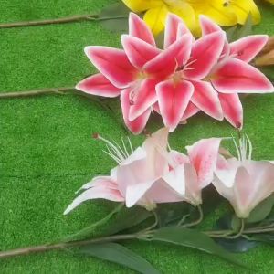 Hoa Ly Giả ( cành dài 1m bông lớn ) dùng cắm bình .trang trí nhà cửa