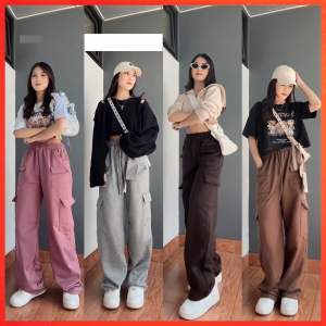 PARIROO JOOLY UP CARGO SWEATPANT CELANA SAKU BANYAK POTONGAN LONGGAR / CELANA PANJANG CARGO POLOS WANITA BAHAN PREMIUM FLEECE MODEL TERBARU 2023 / CELANA WANITA SEHARI HARI KOREAN STYLE / CELANA REMAJA CEWEK KEKINIAN / CELANA PANJANG ANAK PEREMPUAN