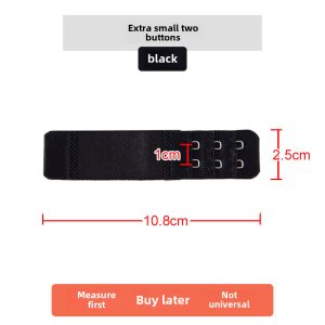 Adjustable Bra Extender Two-Row Buckle Polyester Underwear Accessory for Women Elastic Three-Row One-Button Design