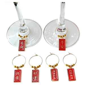 เครื่องประดับแก้วไวน์แดง ชื่อความหวังสร้างสรรค์ แก้วไวน์แดง ตกแต่งงานเลี้ยง แก้วน้ำ จัดระเบียบ วัสดุแก้ว น้ำหนักเบา 25 กรัม